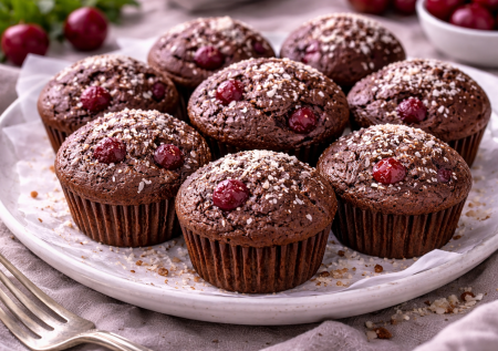 Беру стакан кефира и пачку вишни: шоколадные кексы пеку за полчаса — магазинные десерты больше не покупаю