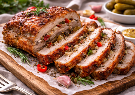 Томлёная грудинка в коньяке: и в мясную нарезку, и на бутерброды — магазинное мясо больше не захочется