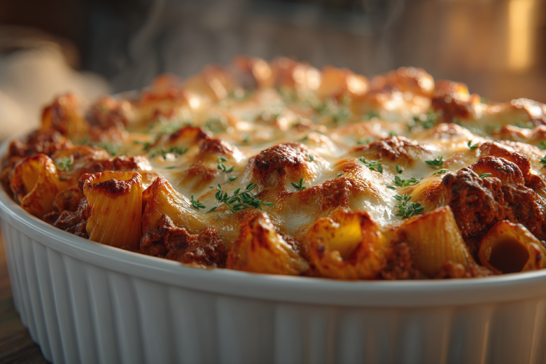 Паста по-домашнему, но с изюминкой — фарш, томленный в винном соусе