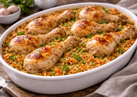 Смешиваю за 5 минут и — в духовку: куриные голени с булгуром а-ля плов — вкусно и просто