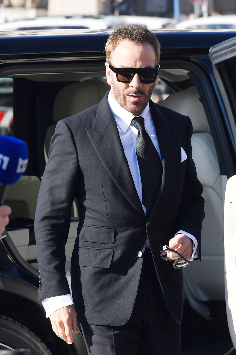 Том Форд на похоронах Валентино Гаравани