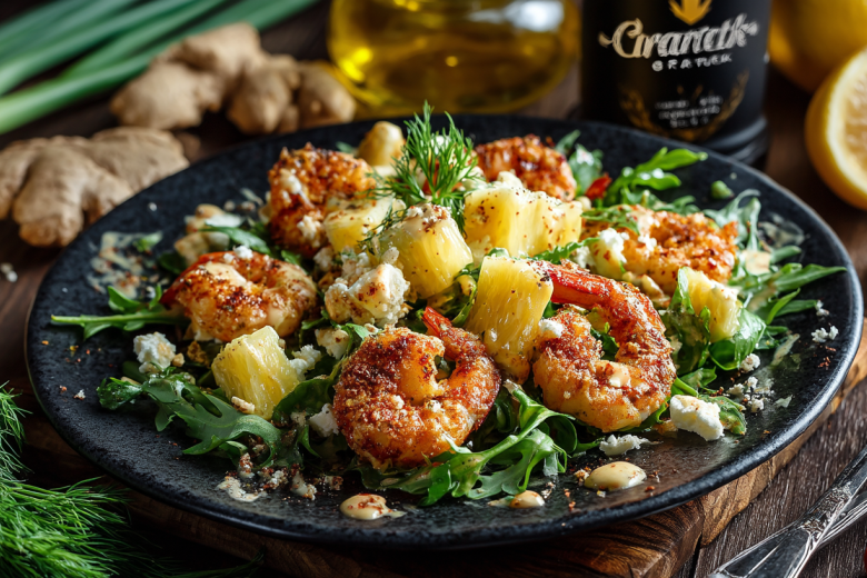 Спорим, что не делали: необычный салат с креветками и хурмой