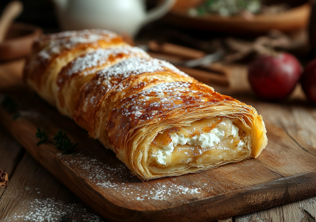 Творог и лаваш могут быть вкусными, если испечь из них штрудель: результат превзойдет все ожидания