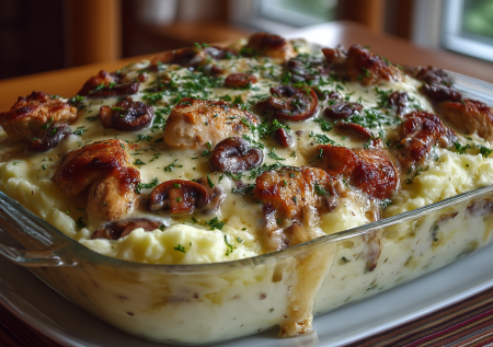 Запеканка «Жюльен»: курица с картошкой в новой интерпретации — для сытных обедов и ужинов