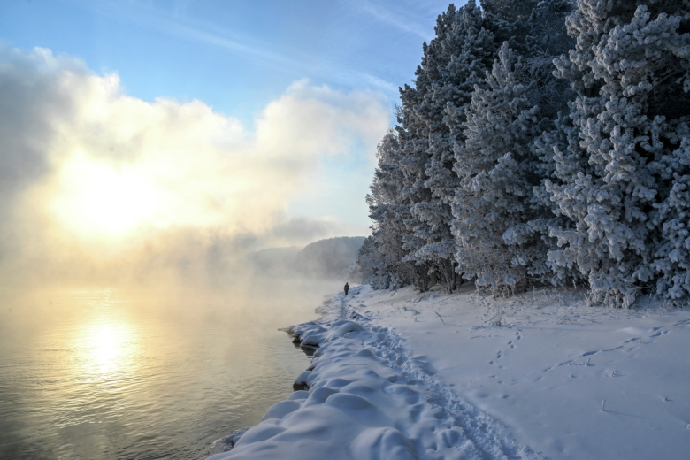 Морозная погода в Красноярском крае