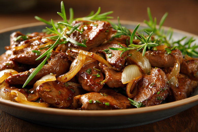 Жареная печень с луком: простой рецепт