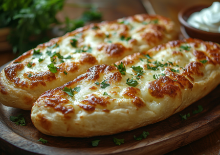 Хрустящие лодочки из картофельного пюре. Быстрее зраз! С сырной начинкой и сметанным соусом