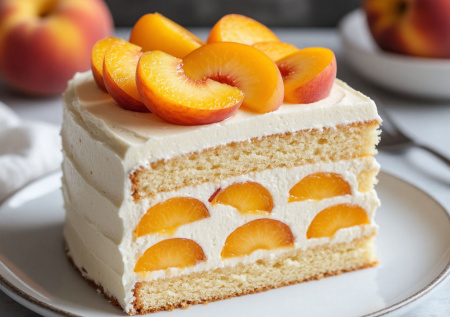 Прощай, «Тирамису»! Торт «Амаретто-персик»: пропитанные ликером коржи и кусочки консервированных персиков в нежном креме
