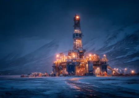 Обрушение нефтяной вышки на Аляске попало на видео