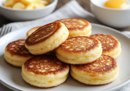 Смешиваю творог с ванилью и яйцом — жарю как оладьи. Через 15 минут — сладкие творожные лепешки, лучше булочек