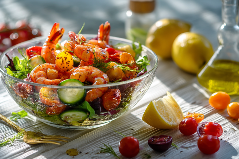 Салат с креветками: простой рецепт для ужина за 15 минут