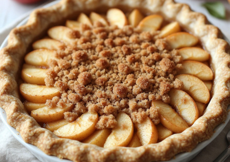 Сербский яблочный пирог с крошкой-печеньем. Вкуснее, чем в пекарне, а готовится всего полчаса