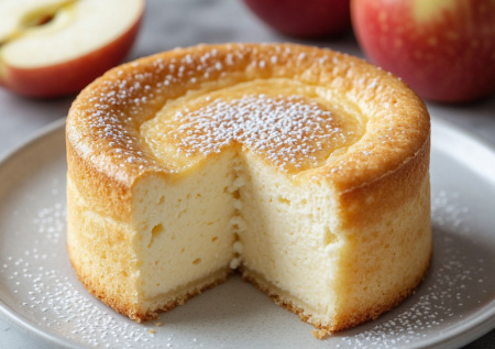 Творог, яблочное пюре и яйца — взбиваю и в духовку. Через 30 минут нежное суфле «Облачко», тающее во рту