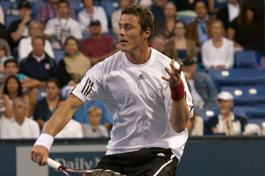 Марат Сафин на Открытом чемпионате Лос-Анджелеса по теннису 27 июля 2009 года в Лос-Анджелесе