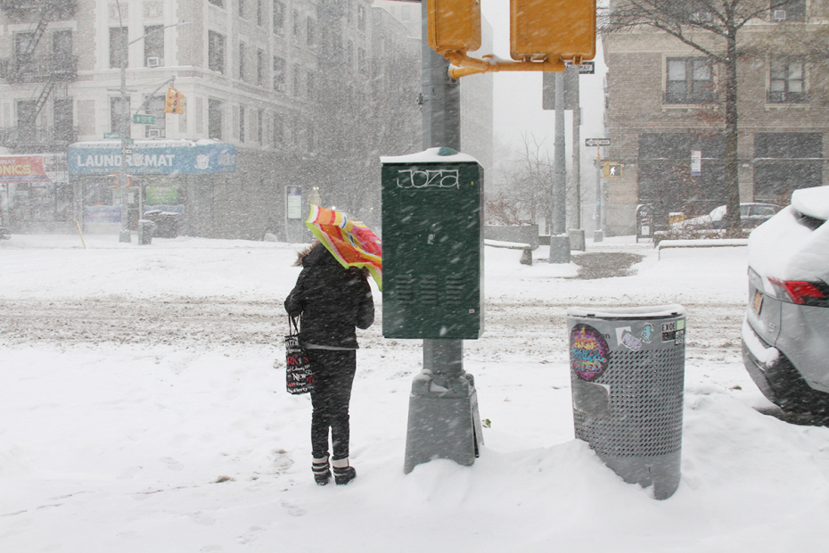 Снежный шторм в Нью-Йорке