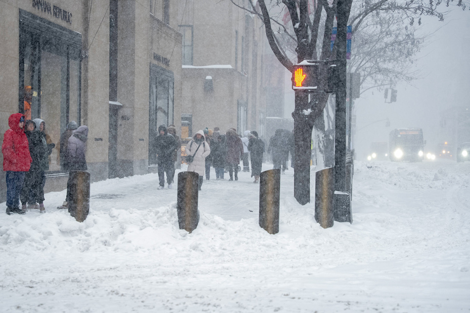 Снежный шторм в Нью-Йорке