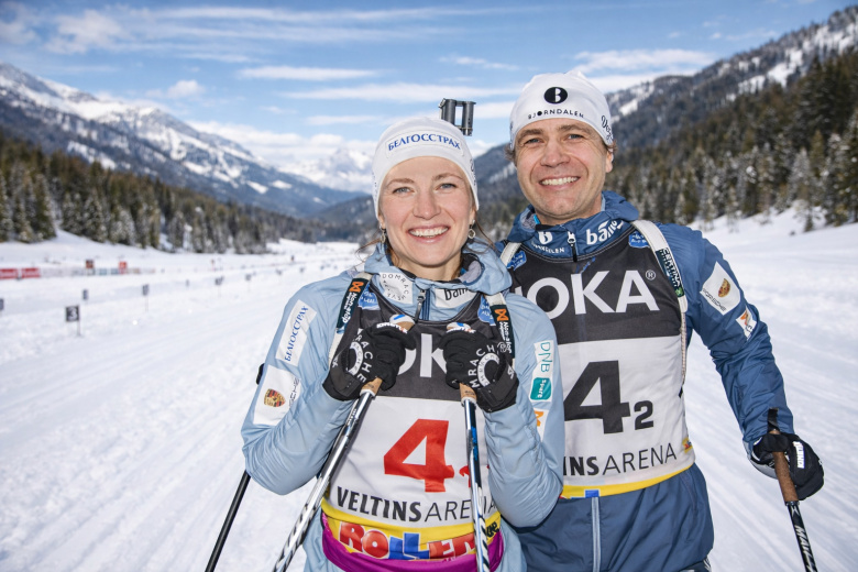 Дарья Домрачева и Уле-Эйнар Бьорндален