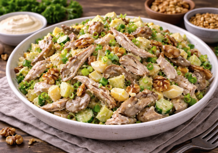 Какой-то сумасшедше вкусный салат получился: взяла вешенки и курицу