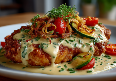 Легкий соус для куриной грудки: избавит филе от сухости и заменит гарнир