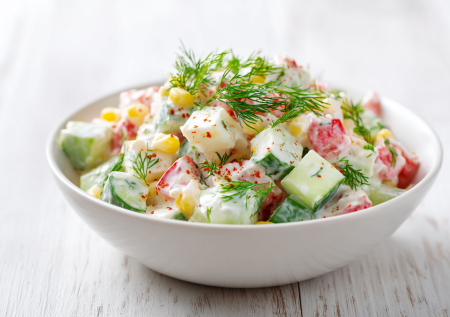 Салат «Крабовый экспресс» с крабовыми палочками: сметают первым со стола!