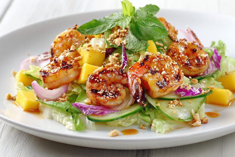 Легкий и пикантный: салат с креветками в азиатском стиле