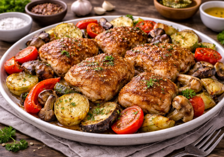 Рецепт курочки подсказал знакомый повар: просто — но есть необъяснимый шик и классный вкус