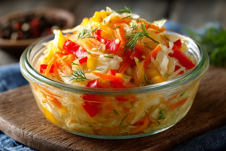 Квашеная капуста с перцем