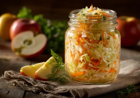 Очуметь: самая хрустящая квашеная капуста в банке — нужны яблоки и мед