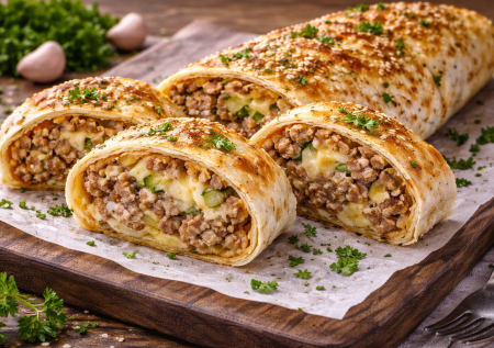 Горячие лавашные рулеты давно заполонили мою кухню: простой рецепт с фаршем и кабачком, но можно и с пекинкой