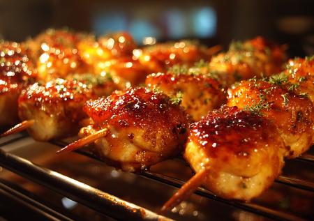 Сочные шашлычки из курицы в духовке: запекаются ровно 15 минут — трюк для мягкости