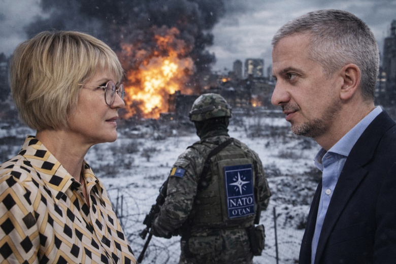 Юлия Меньшова и Константин Богомолов в представлении ИИ