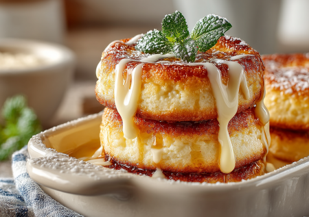 Вместо классических сырников готовлю соленые со сметанной заливкой: сочетание вкусов — на высоте