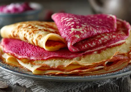 Блины с изюминкой: как свекольный сок заменит сахар и преобразит любимое блюдо