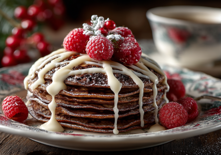 Шоколадные блины к Масленице: тонкие, ажурные, с глубоким вкусом какао. Праздничный завтрак, от которого дети будут в восторге!