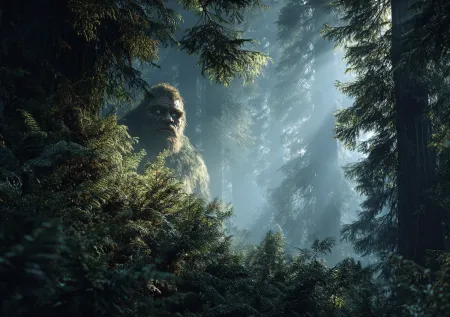 Мужчина увидил похожее на бигфута существо во время прогулки