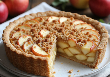 Вместо бисквита — творожное тесто и горка яблок. Итог — тот самый рассыпчатый пирог «как у бабушки» с хрустящей крошкой