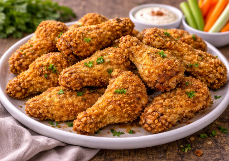 Самый простой рецепт крылышек как в KFC: нужен кефир, мука и специи