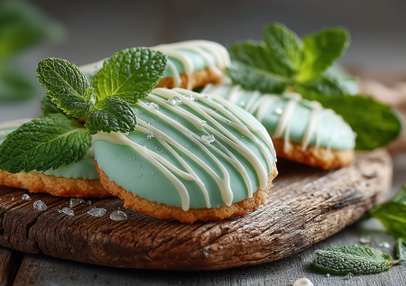 Пеку печенье, которое пахнет садом. Свежая мята, растертая с сахаром. Нежное, рассыпчатое, с легкой прохладой послевкусия