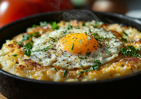 Завтрак за 2 минуты не миф, а реальность: рецепт глазуньи на сырной подушке