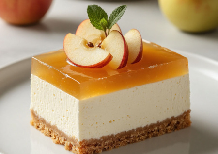 Осталось 2 яблока? Делаю творожную «Птичье молоко» с яблочным желе сверху. Вкуснятина к чаю