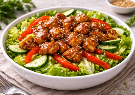 Его гениальность в простоте: теплый салат, который хочется есть вилкой и ложкой — всего лишь курочка и овощи