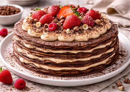 На Масленицу у меня целый блинный торт: вкуснейший десерт, который хочется повторять снова