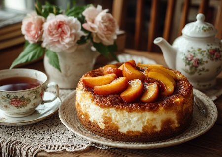 Творог, банка персиков, немного муки — и сладкая запеканка через 40 минут у вас на столе