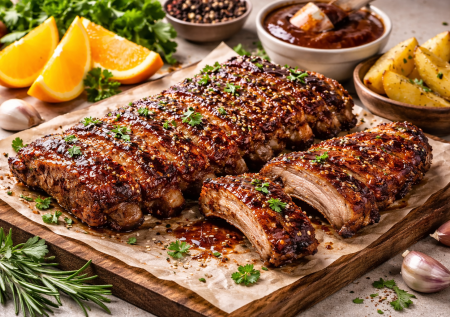 Эти рёбрышки съедаются противнями: классный маринад с апельсином и чесноком