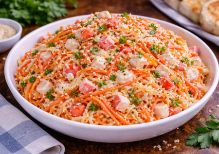 Крабовые палочки на сковороде — секрет сочного салата: простой трюк для праздничного стола