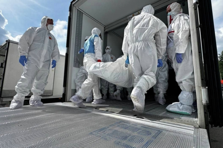 Отправка тел погибших военнослужащих на Украину