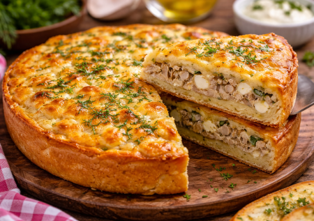 Скептически относилась к пирогам из консервов, но это заливное чудо изменило все — настоящая вкуснятина