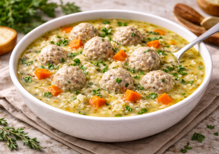 Варите сразу 3 литра: сырный суп с фрикадельками и рисом — простой, но все хотят добавки