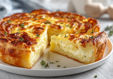 Тесто на майонезе — волшебство: картофельный пирог выходит безупречным