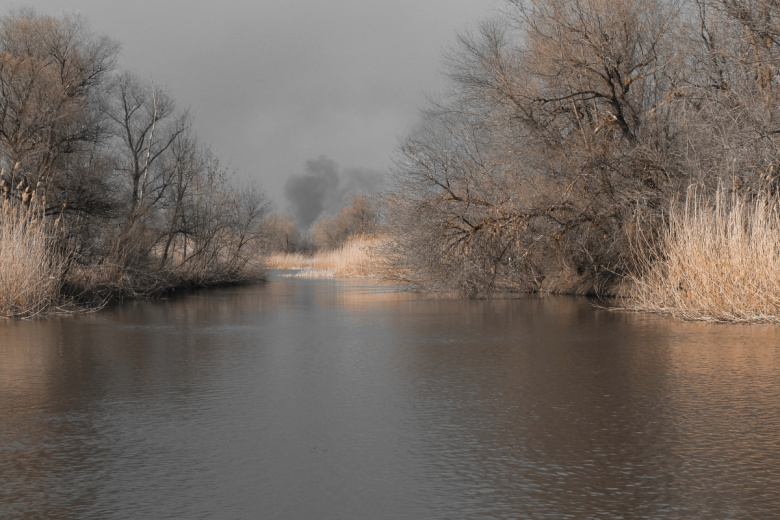 На реке Кизань в Камызякском районе Астраханской области